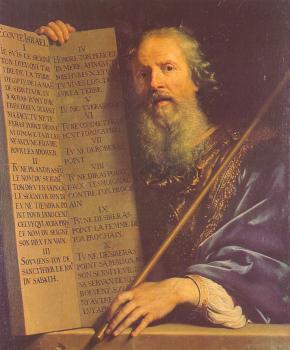 菲利浦 德 尚珮涅 Moses with the Ten Commandments